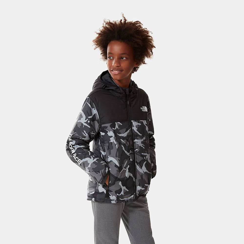 The North Face Jackets Boys Australia - The North Face Printed Reactor Grey Camo Print (VJQ-589427)